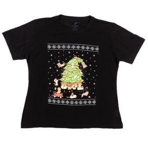 Cats in the Christmas Tree T-Shirt Tee XL NWOT